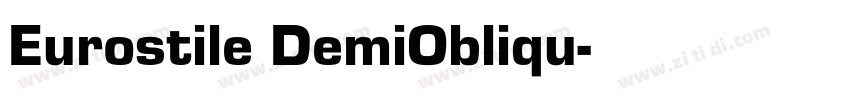 Eurostile DemiObliqu字体转换